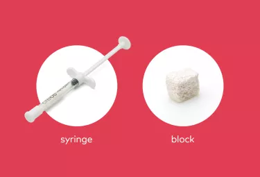 creos xenogain in block form and syringe