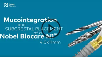 Video: Mucointegration and subcrestal placement of a Nobel Biocare N1