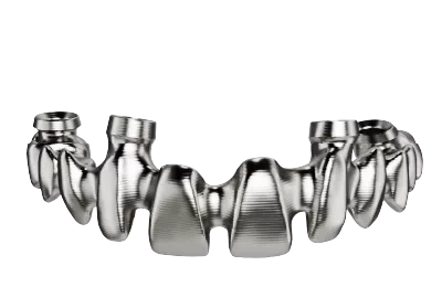 Titanium implant bridge framework  (2–14 units)